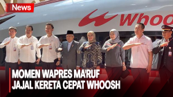 Momen Wapres Ma'ruf Amin Jajal Kereta Cepat Whoosh Pertama Kalinya <