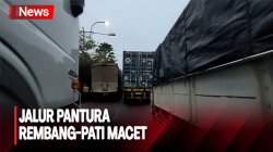  Ruwet! Jalur Pantura Rembang-Pati Macet Parah hingga 15 Km, Sopir Ngeluh 
