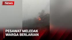Detik-Detik Pesawat TNI AU Super Tucano Jatuh dan Meledak di Kawasan Gunung Bromo