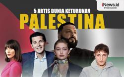 Infografis 5 Artis Dunia Keturunan Palestina 