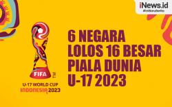 Infografis Daftar 6 Negara Lolos 16 Besar Piala Dunia U-17 2023