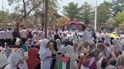 Ribuan Umat Islam di Pangandaran Gelar Aksi Bela Palestina