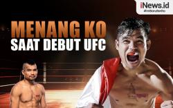 Infografis Jeka Saragih Menang KO saat Debut di UFC 