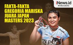 Infografis Fakta-Fakta Gregoria Mariska Juara Japan Masters 2023