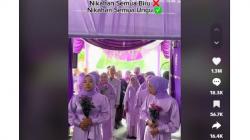 Viral Pernikahan Pasangan Ini Semua Serba Ungu, Mulai dari Tamu hingga Makanan