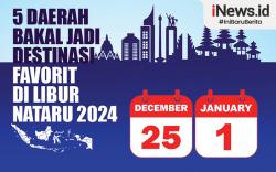 Infografis 5 Daerah Bakal jadi Destinasi Favorit di Libur Nataru 2024
