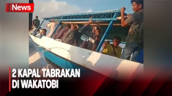 Detik-Detik 2 Longboat Tabrakan di Perairan Wakatobi Terekam Video Milik Penumpang