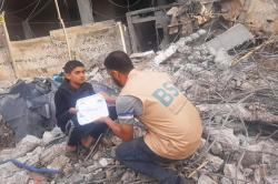 Rakyat Palestina Terima Bantuan Ribuan Paket Makanan dari BSI Maslahat