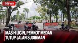Buat Pemotor Tergelincir, Pemkot Medan Tutup Jalan 'Keramik' Sudriman