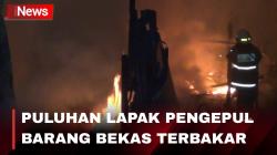 Puluhan Lapak Pengepul Barang Bekas Hangus Dilalap Api di Cengkareng