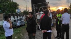 Kecelakaan di Tanah Laut Kalsel, Pikap Seruduk Daihatsu Sigra, Kaki Kanan Sopir Patah<