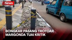 Pemkot Depok Panen Kritikan, Bongkar Pasang Trotoar Jalan Margonda