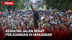 Lautan Manusia Tumpah Ruah Ikut Jalan Sehat Ganjar di Makassar