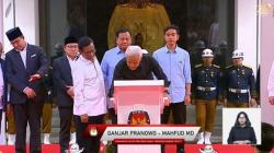 Capres Cawapres Ganjar-Mahfud Deklarasi Pemilu Damai 2024 di KPU