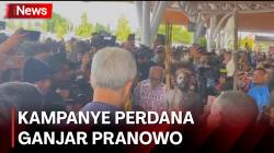  Tiba di Merauke untuk Kampanye Perdana, Ganjar Pranowo Disambut Tarian Asmat<