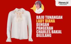 Infografis Baju Tunangan Lady Diana dengan Pangeran Charles Bakal Dilelang