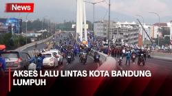 Kecewa Putusan UMK, Ribuan Buruh Long March dan Blokade Jalan Pasteur Bandung<