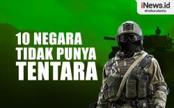 Infografis Daftar 10 Negara yang Tidak Punya Tentara