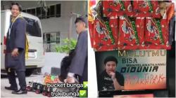 Unik! Wisudawan Dikasih Buket dalam Bentuk Truk