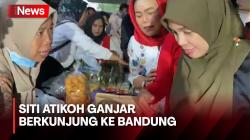 Momen Siti Atikoh Ganjar Berkunjung ke Bandung, Disambut dengan Lagu Halo-Halo Bandung<