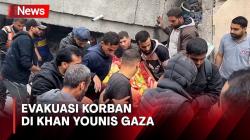 Sejumlah Bangunan di Khan Younis Gaza Hancur Pasca Serangan Udara Israel
