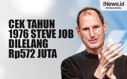 Infografis Cek Senilai 4 Dolar AS Steve Jobs Terjual Rp572 Juta dalam Lelang