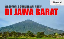 Infografis Waspadai 7 Gunung Api Aktif di Jawa Barat