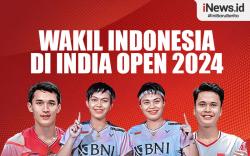 Infografis Wakil Indonesia di India Open 2024