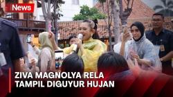 Aksi Ziva Magnolya Hibur Penonton Konser di Tengah Guyuran Hujan