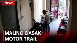  Aksi Maling Gasak Motor Trail di Indekos Penjaringan, Sempat Berpapasan dengan Penghuni