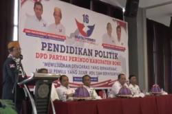 Gelar Pendidikan Politik di Bone, Ketua DPW Perindo Sulsel: Kita Semua Kudu Kerja Keras<