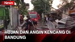 Hujan Deras dan Angin Kencang Landa Bandung, Atap Rumah Beterbangan