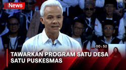 Debat di KPU, Ganjar Tawarkan Program Satu Desa Satu Puskesmas Seluruh Indonesia