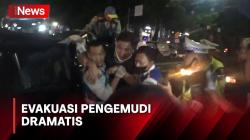 Minibus Tabrak dan Tersangkut Kolong Truk di Ruas Tol Dalam Kota, Sopir Diduga Mengantuk