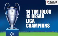 Infografis Daftar 14 Tim Lolos 16 Besar Liga Champions