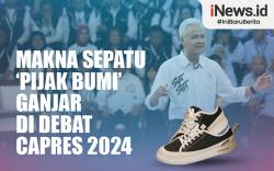 Infografis Makna Sepatu ‘Pijak Bumi’ Ganjar di Debat Capres 2024