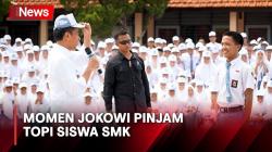 Waduh Panas! Presiden Jokowi Pinjam Topi Siswa di SMKN 1 Kedungwuni Pekalongan