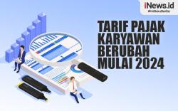 Infografis Tarif Pajak Karyawan Berubah Mulai 2024