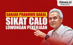Infografis Ganjar Pranowo Bakal Sikat Calo Lowongan Pekerjaan
