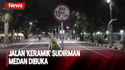 Lulus Uji Tes Kekesatan Jalan, Jalan 'Keramik' Sudirman Medan Kembali Dibuka