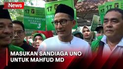 Jelang Debat Kedua, Sandiaga Uno Berikan Masukan dan Bagi Pengalaman ke Mahfud MD<