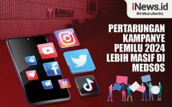Infografis Pertarungan Kampanye Pemilu 2024 Lebih Masif di Medsos