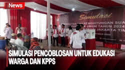 Edukasi Warga dan KPPS, KPUD Jakarta Timur Gelar Simulasi Pencoblosan
