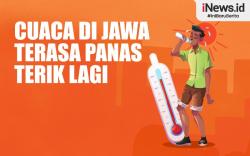 Infografis BMKG Jelaskan Penyebab Cuaca di Jawa Terasa Panas Terik Lagi