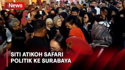 Safari Politik ke Surabaya, Siti Atikoh 'Mlaku-Mlaku Nang Tunjungan' Sapa Warga