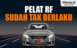 Infografis Polri Tegaskan Pelat RF Sudah Tak Berlaku,
