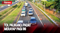 H-1 Jelang Perayaan Natal, Tol Palikanci Padat Merayap 