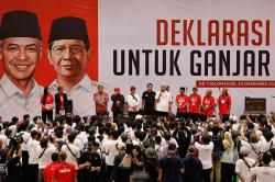 Belasan Ribu Pesilat Deklarasi Dukung Ganjar-Mahfud pada Pilpres 2024