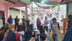 Caleg Perindo Rere Tati Blusukan Sosialisasi KTA Berasuransi dan Ganjar-Mahfud di Depok