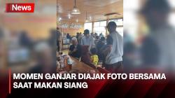 Ganjar Pranowo Makan Siang di Sate Lawu, Warga Berebut Minta Foto Bersama